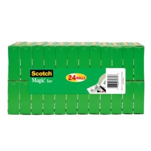 Scotch Magic Tape Value Pack 3/4" x 1000" per Roll, Clear, 24